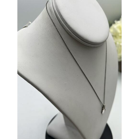 Tiffany & Co. Blue Enamel Mini Double Heart Tag Pendant Necklace Authenticated - Picture 9 of 10